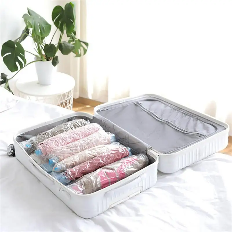 

Travel Compression Bags Vacuum Packing, Roll Up Space Saver Bags for Luggage, Travel essentials