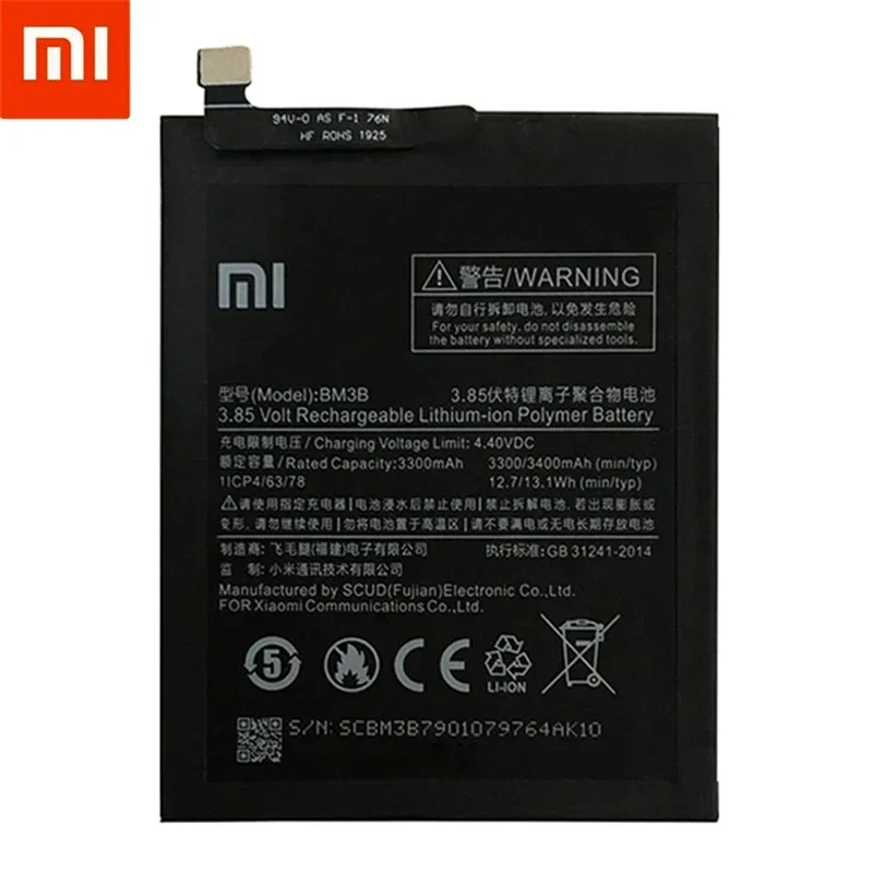 100% Original Xiao Mi Original Replacement Battery BM3B For Xiaomi MIX 2 2S 3400mAh High Capacity Phone Batteries Free Tools
