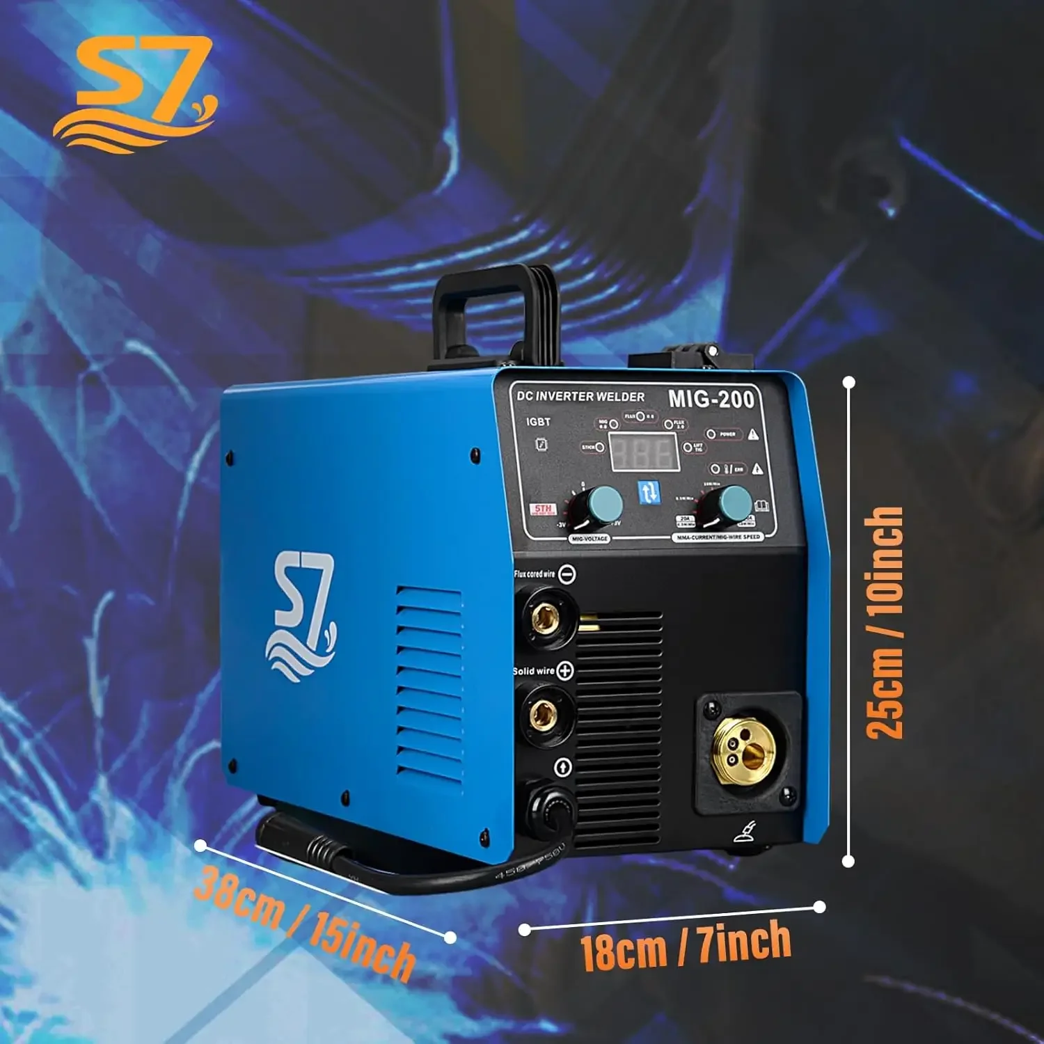 200Amp 110V&220V Gas MIG/Gasless Flux Core MIG/Lift TIG/Stick Multiprocess Welding Machine