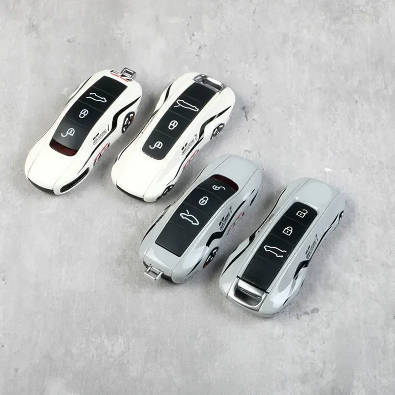 

gray cement keychain cover, ABS, keychain protector, suitable for Macan 718, Cayenne, Cayman, Panamera 911 Taycan