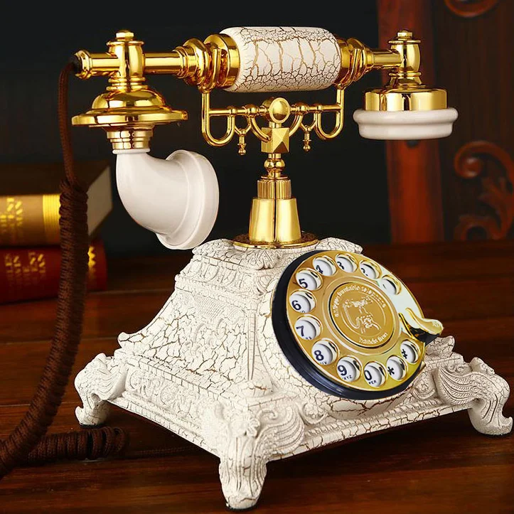 Rotate Vintage Fixed Telephone revolve Dial Antique Landline Phone For Office Home Hotel made of resin Europe style old people