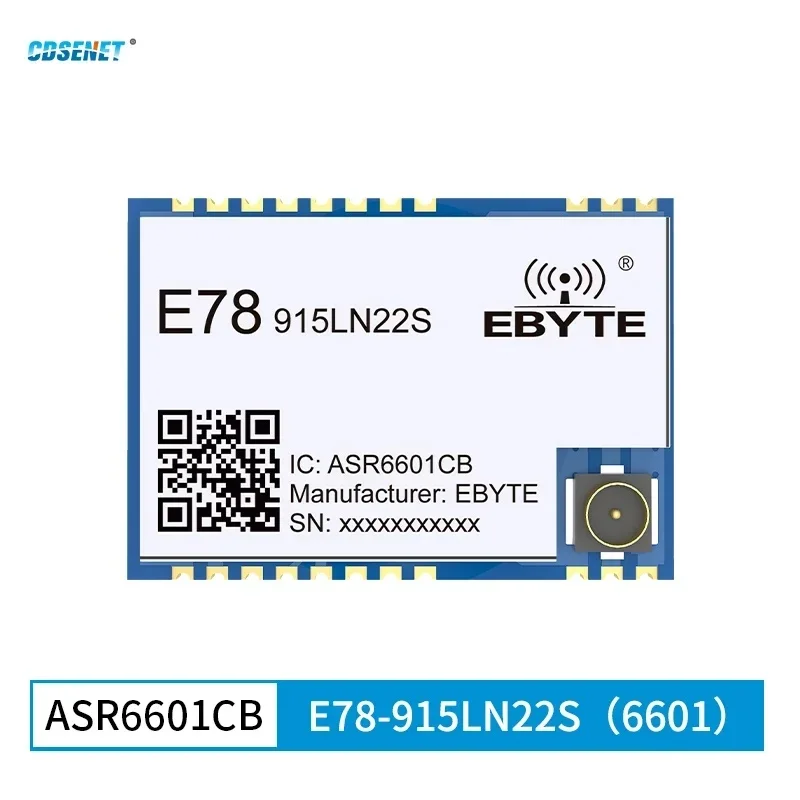 Lorawan Soc 무선 RF 모듈, 저전력 안테나 스탬프 홀, CDSENET E78-915LN22S(6601), 21dbm, 5.6km,..