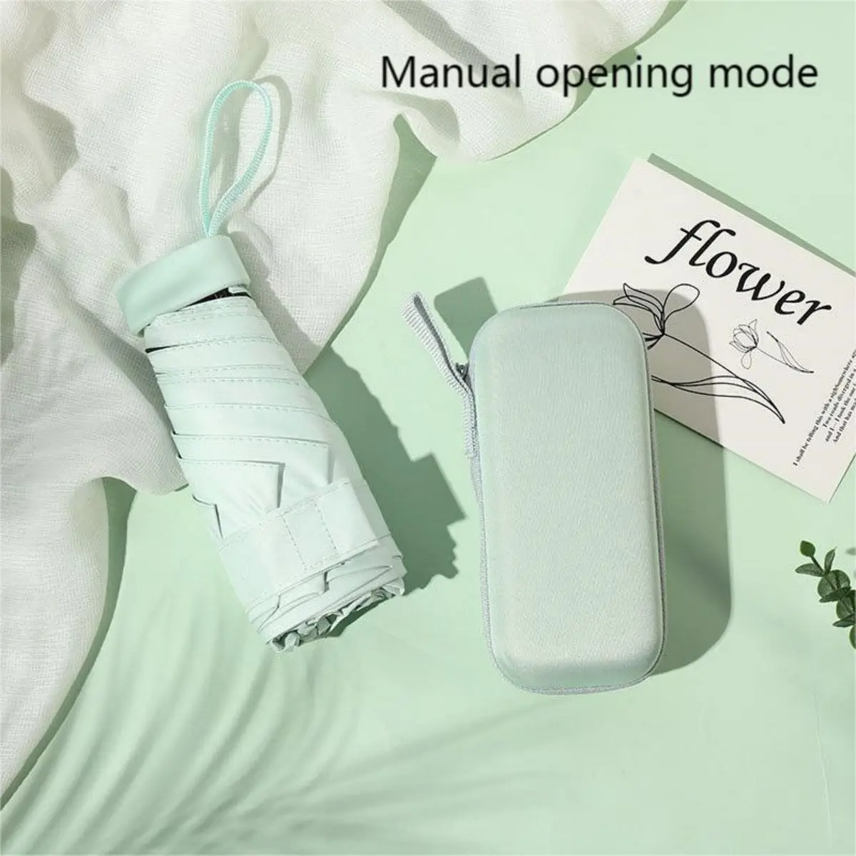 Compact UV-Resistant Sun and Rain Umbrella