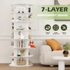 7Tier Rotating Shoe Rack Tower,Free Standing 360°Revolving Shoe Organizer and Storage Hold Over 56Pairs of Shoes,Room Decor Shoe 3