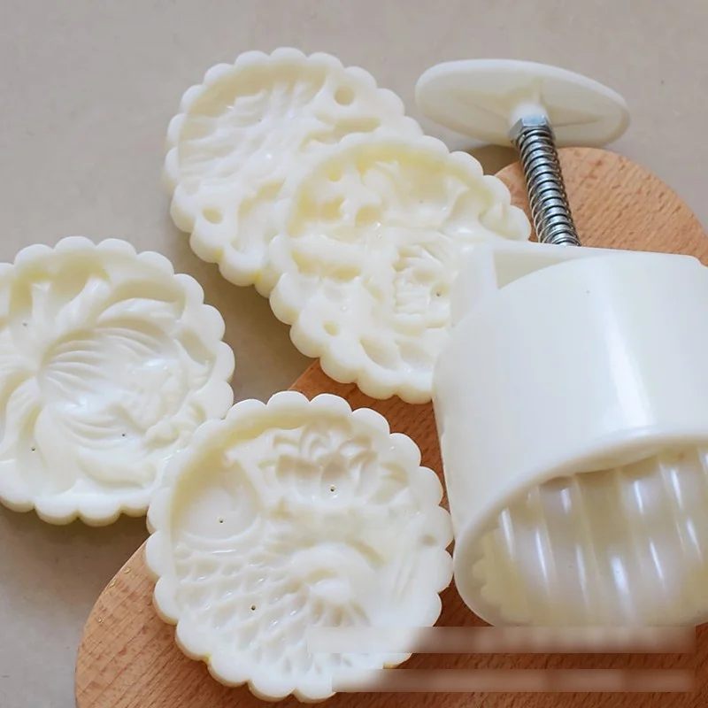 Thiened Large Mooncake Mold Handpred Guangdong Sle 3D Lotus Fi New Product Kitchen Baking Tools for Everyone