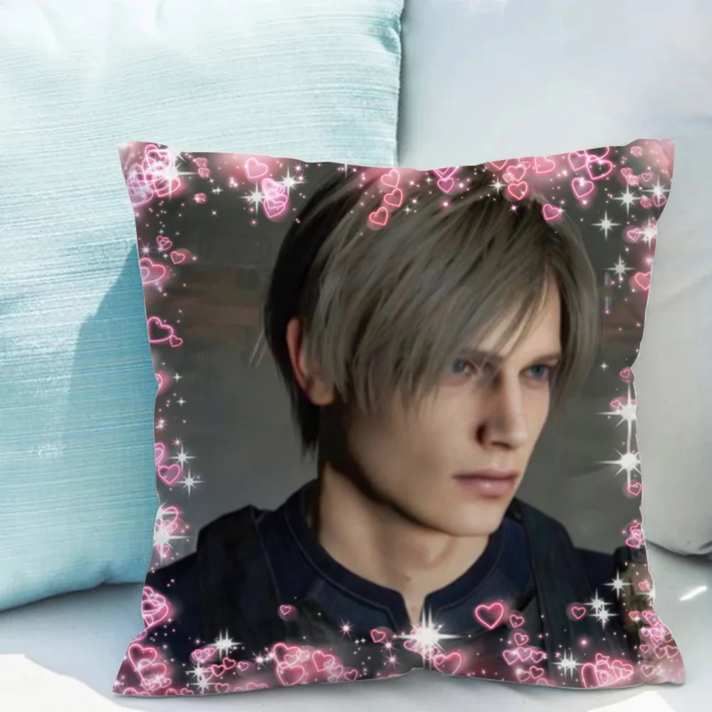 

Leon Kennedy Love Short Plush Pillow Hugs Pillowcase Decorative Pillows for Sofa Chair Cushion Cover 45x45cm Lounge Chairs 45*45