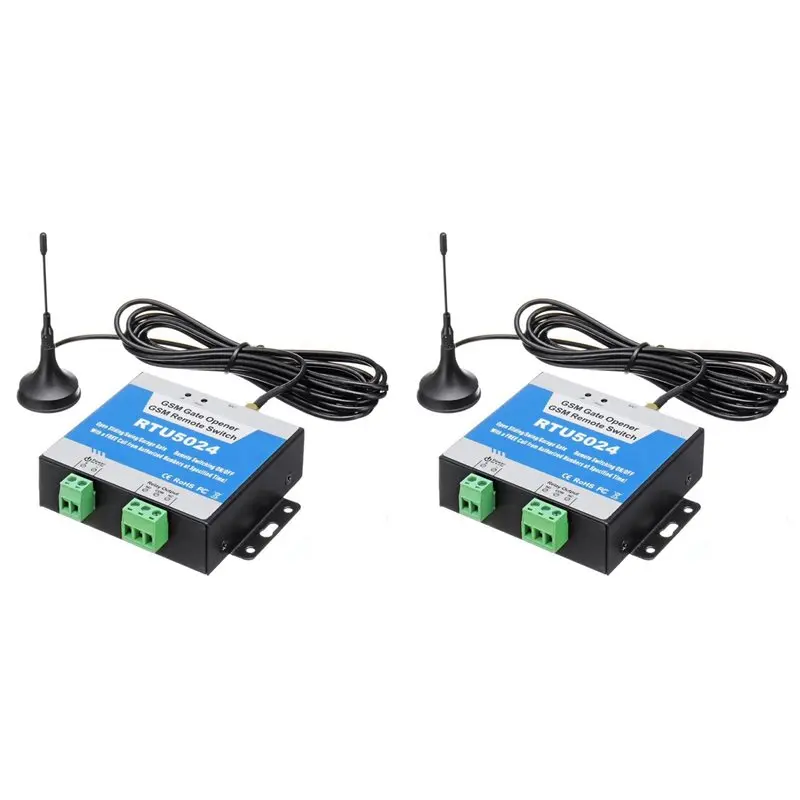 【필수품】2X RTU5024 GSM 게이트 오프너 릴레이 스위치 무선 원격 제어..