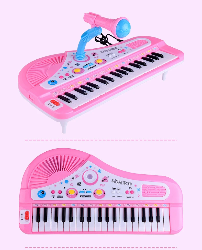 Piano De Teclado Eletrônico Infantil De 37 Teclas Com Microfone, Teclado De  Piano Infantil, Suprimentos Musicais Educacionais, Melhores Presentes Para  Meninos E Meninas : : Brinquedos e Jogos