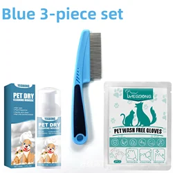 Waterless Pet Shampoo Mousse for Gentle Bath - Free Cleaning and Odor Elimination (Blue)