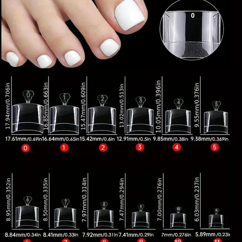120/240개 가짜 발톱 팁 투명 하프 커버 발톱 페디큐어용 사각형 프레스온 발톱..