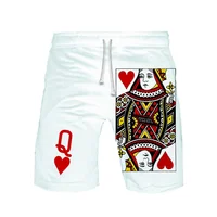 Playing Cards Poker K A Sport Running Short Pants KING QUEEN Swimming Trunk Pants Quick-drying Movement Surfing Shorts Swimwear 2