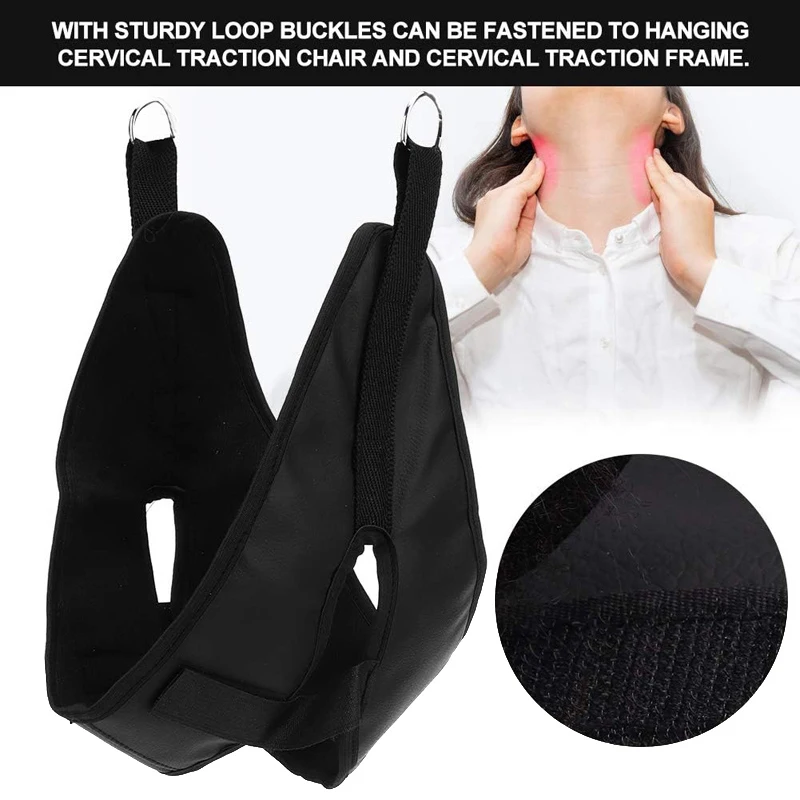 1 Pcs Hanging Cervical Traction Device Soft Neck Stretching Belt Pain Relief Metal Bracket Chiropractic Neck Traction Cushion