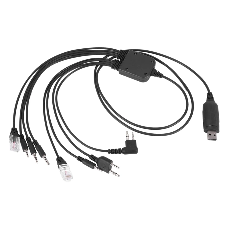 

Eight in One USB Programming Cable Compatible for Walkie Talkie Motorola Kenwood ICOM BAOFENG TYT QYT Radio
