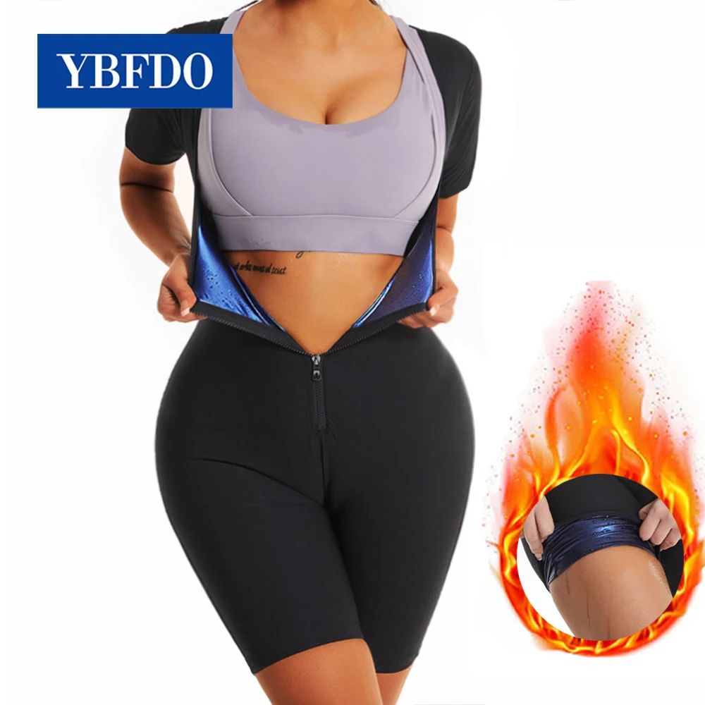 

YBFDO Sauna Sweat Suits Polymer Sweat Suit Waist Trainer Suits Hot Sweating Fat Burn Suit Slimming Corsets Weight Loss Corset