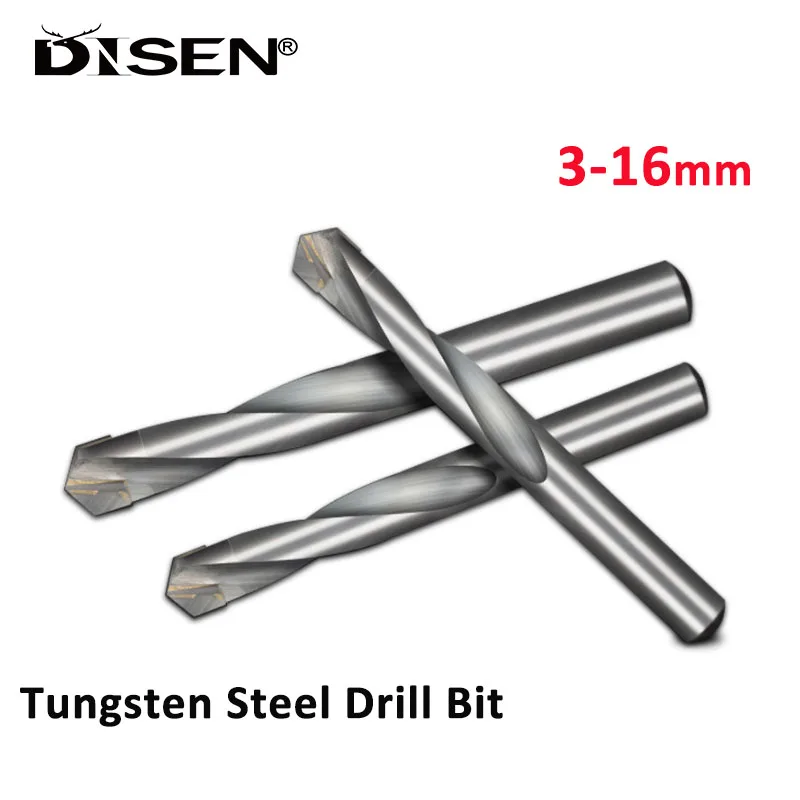 

1PC Carbide Alloy Drill 3-16mm Tungsten Steel Hard Stainless Twist Bit Straight Handle Solid Drill For CNC Lathe Machine