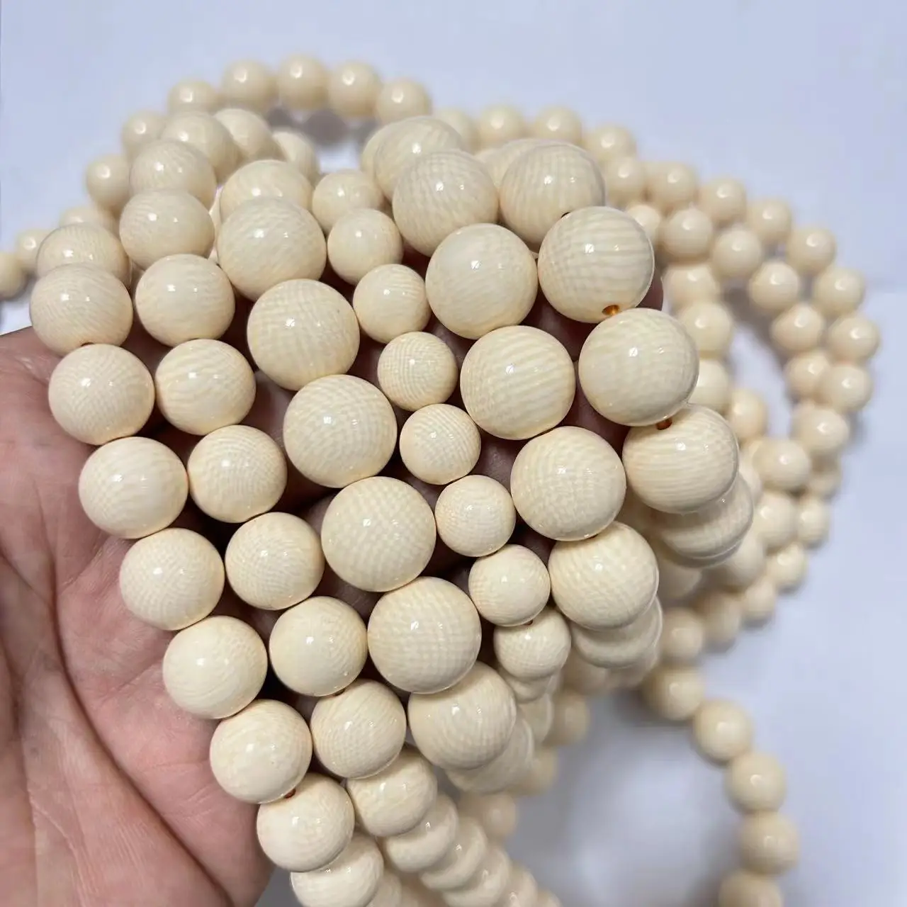 mammoth ivory imitation ivory resin Mesh Knife Handle Hand Carved Inlaid Imitation Mammoth Ivory Crafts Mesh round Rod Material