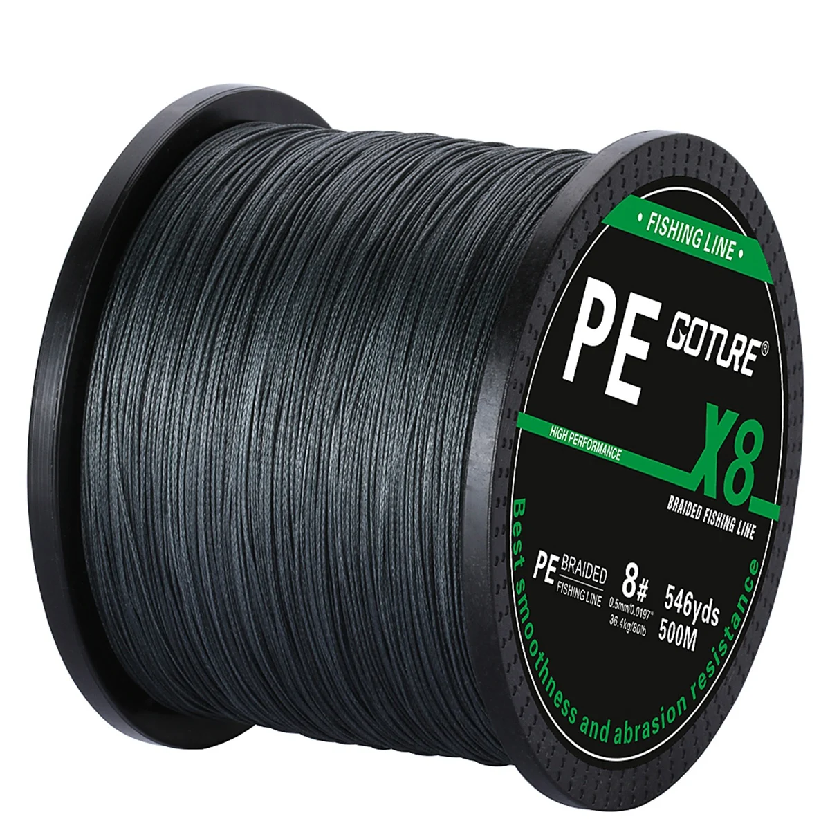 Goture 1pcs 잉어 낚시줄 500M 8 가닥 땋은 일본 멀티필라멘트 PE 와이어 16lb-80lb 슈퍼 강력하고 내구성이 뛰어난 부드러운 태클