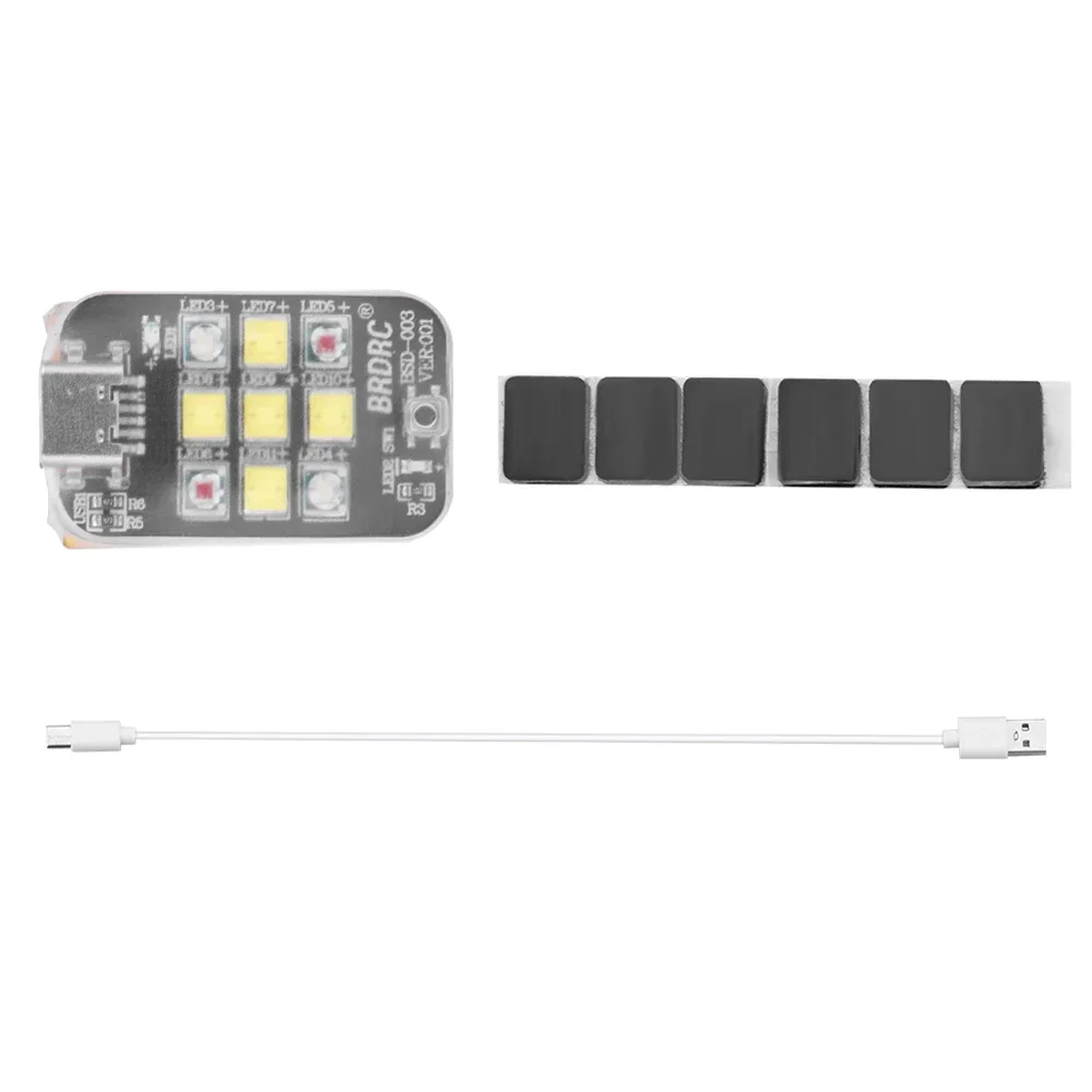 Night Flying Signal LED Lamp 300mAh Wireless LED Drone Strobe Light 3 Modes Anti-collision Warning Lamp for DJI Avata Mini Mavic