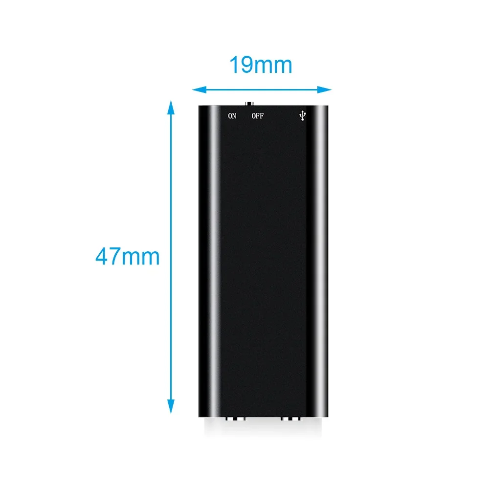 Professional Mini 8GB 16GB 32GB Voice Digital Audio Voice Recorder Mp3 Player 3 in 1 Memory Storage 192Kbps Recording WAV voice recorder
