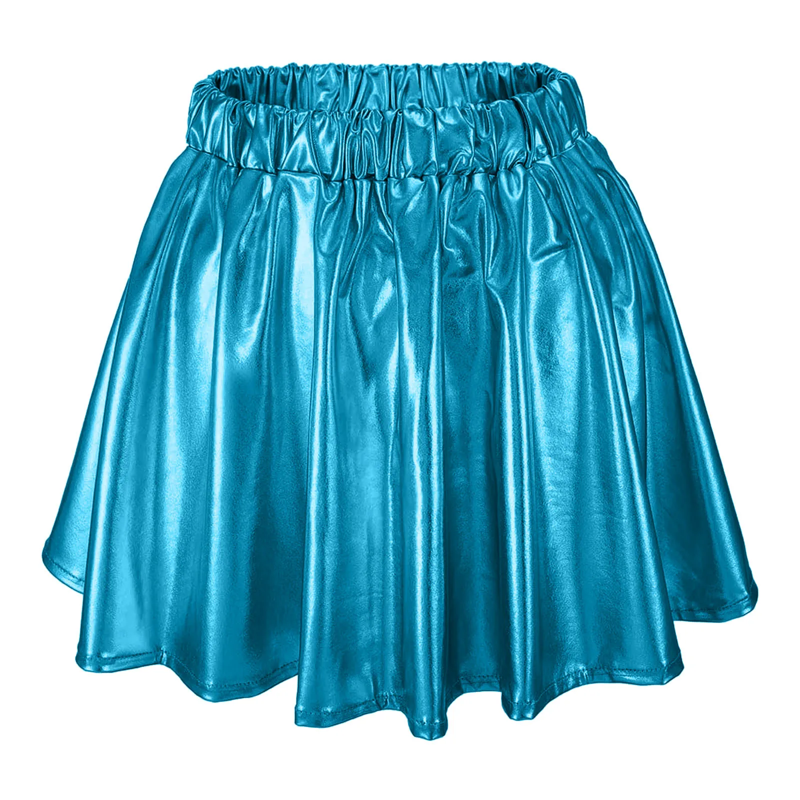 2026 Vrouwen Mode Hoge Taille Geplooide Effen Kleur Korte Rok Losse