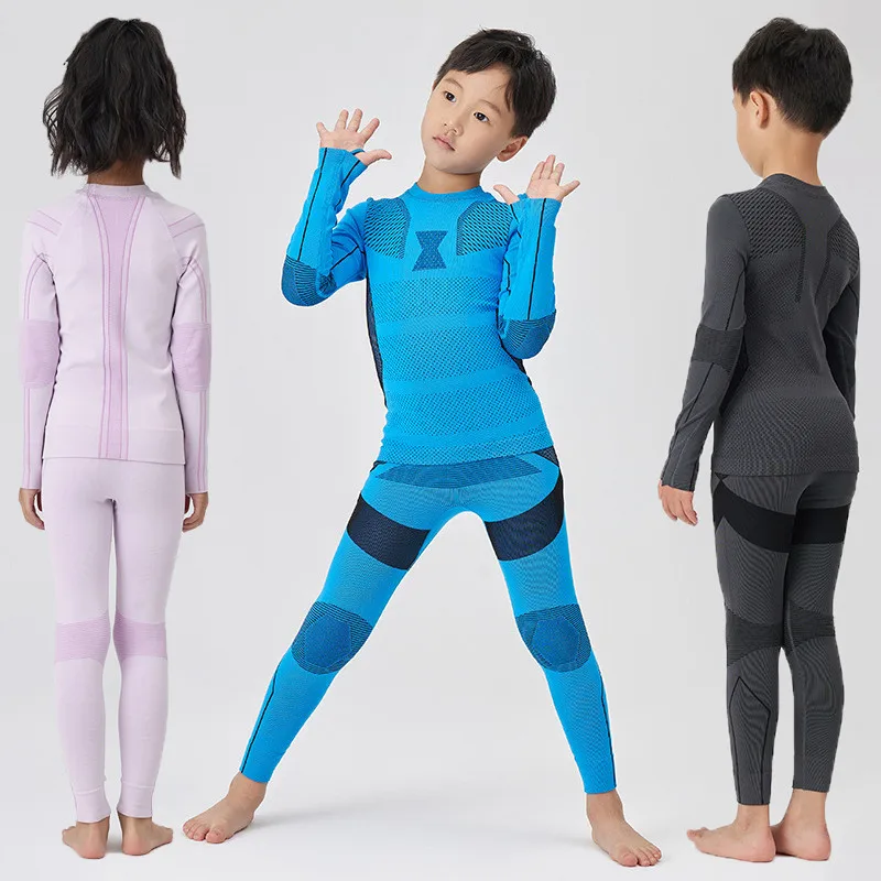 

Men Women Kids Children Boy Girl Sets Suit Outdoor Thermal Underwear Thermo Sporting Sets Fitness Long Johns Bottoming Tracksuit