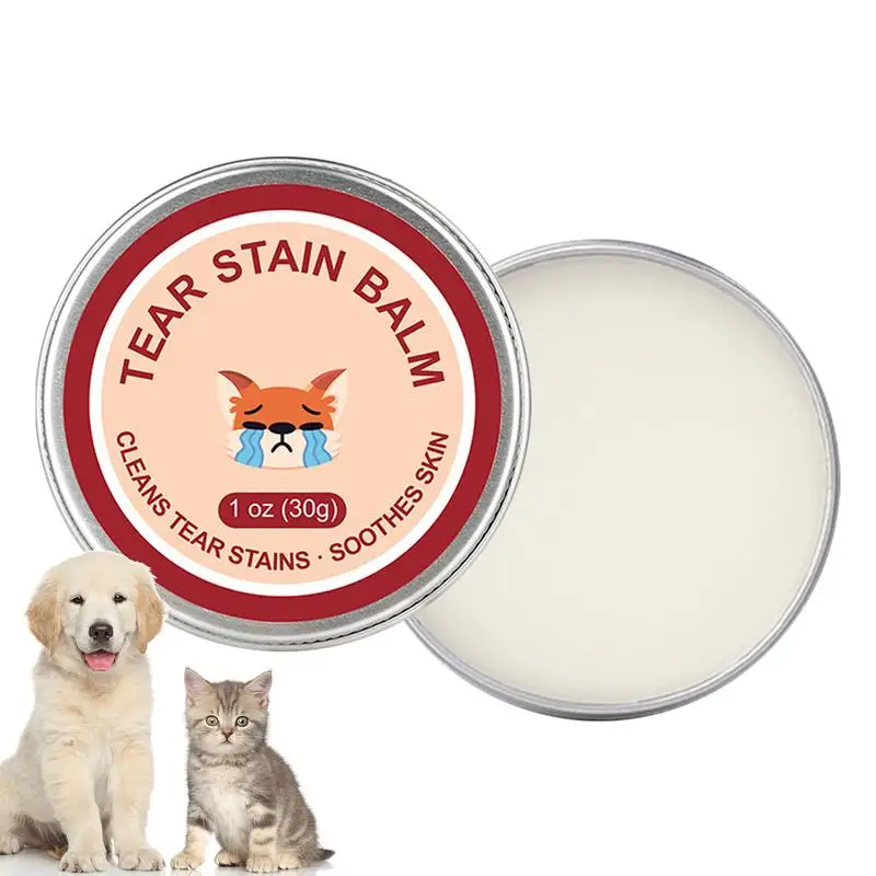 

Pet Tear Stain Remover Natural Tear Stain Remover Cat Dog Eye Cleaner Cream Ointment for Dogs Cats Puppies & Kittens supplies