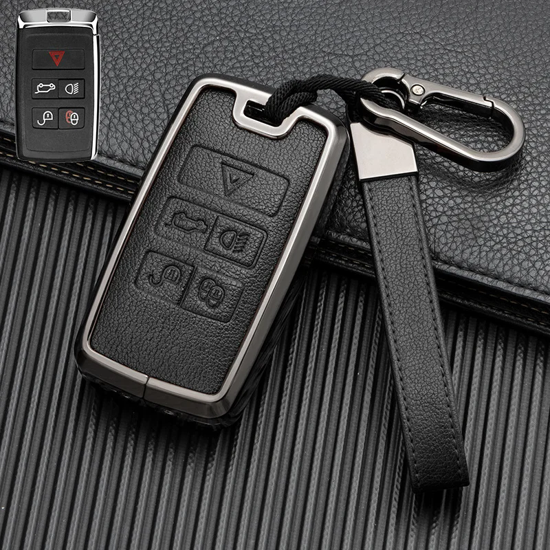 Car Key Case Holder Keychain For Land Rover Range Rover Discovery 5 Sport 2018 2019 For Jaguar Xel E-Pace 2019 Accessories