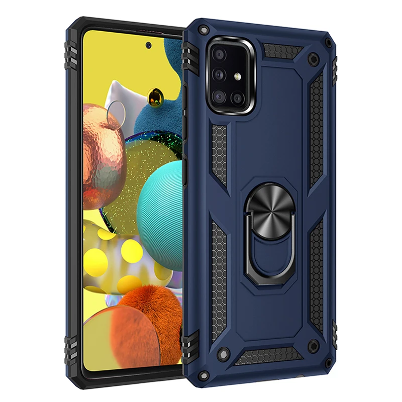 thumbnail image 1 of Fashion Armor Case For Samsung Galaxy S24 S23 S21 S20 FE Ultra S10 S9 Plus Note 20 Ultra Metal Ring Anti-drop Cover, 1 of 5