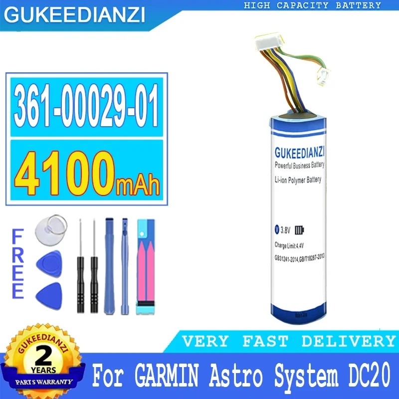 

Аккумулятор GUKEEDIANZI для Astro System GARMIN DC30 DC40 DC20 361-00029-01 Аккумулятор для смартфона для собак большой мощности, 3610002901, 4100 мАч