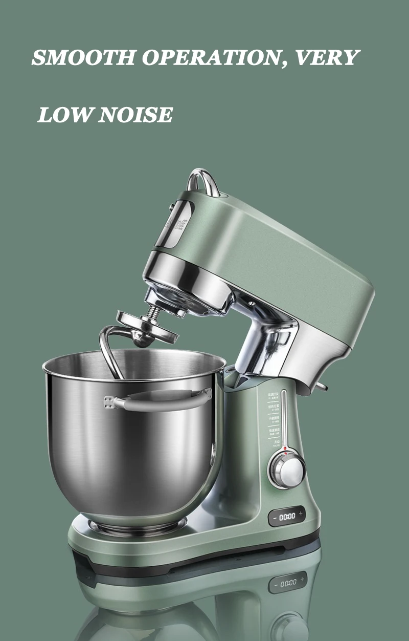 X7 Tilt-Head Electric Stand Mixer Professional Grade Chef Machine 7L 800W 304 Stainless Steel Frequency conversion  With 9 Gears