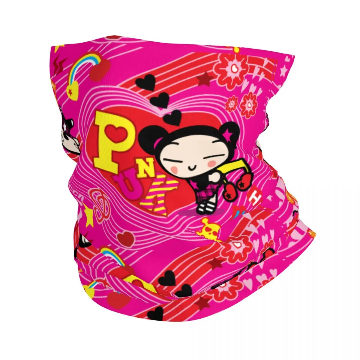 

Cartoon Anima Pucca Winter Headband Neck Warmer Men Women Hiking Camping Tube Scarf Face Bandana Gaiter