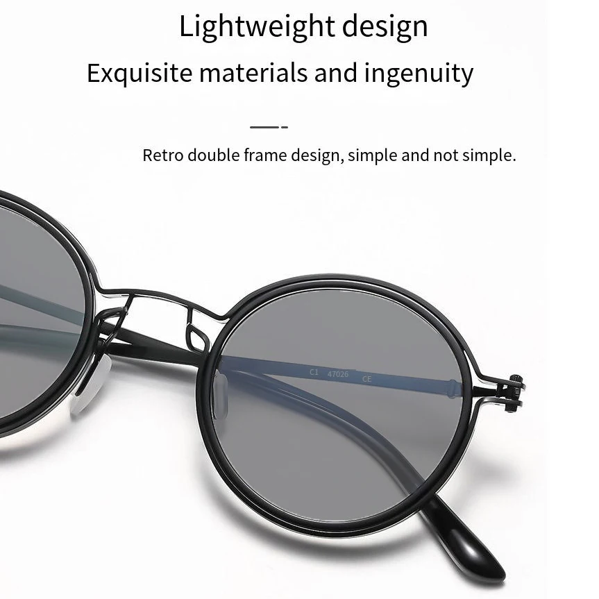 Prescription Glasses Frame Internet Celebrity Alloy Glasses Frame Men's Business Retro Round Lens prescription glasses frame