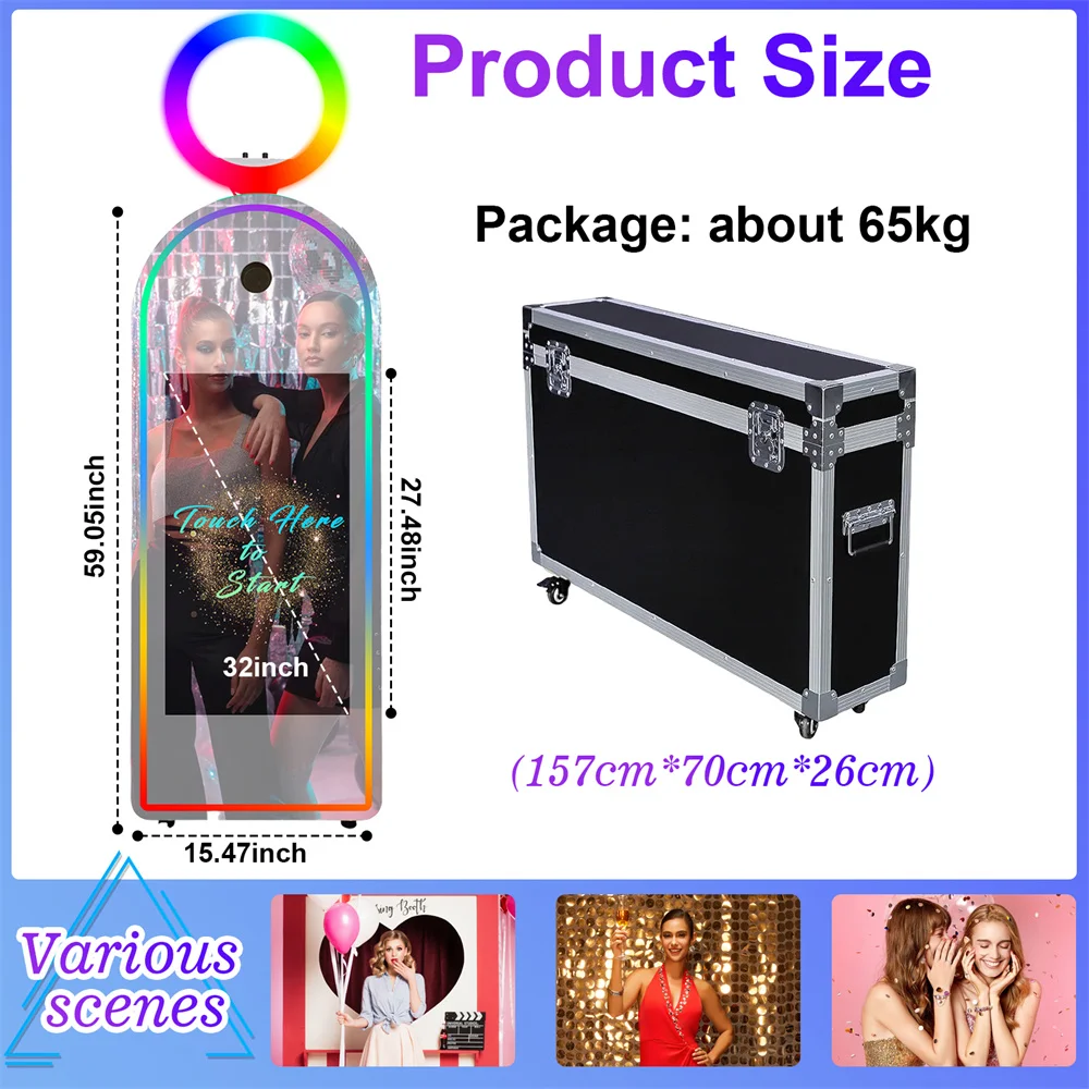 المبيعات الساخنة كاميرا مرآة كابينة تصوير مع 32 بو...