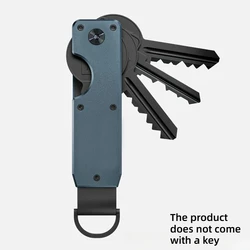 Sleek Metal Key Organizer - Minimalist Compact Holder (1PC blue)