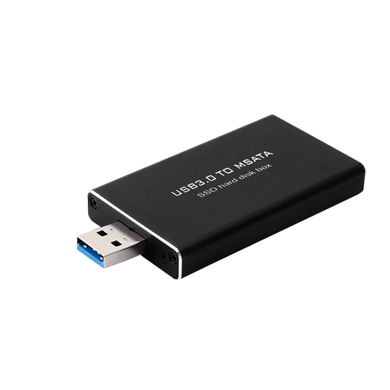 USB mSATA SSD 하드 디스크 박스 변환기 어댑터 케이스용 외부 인클로저