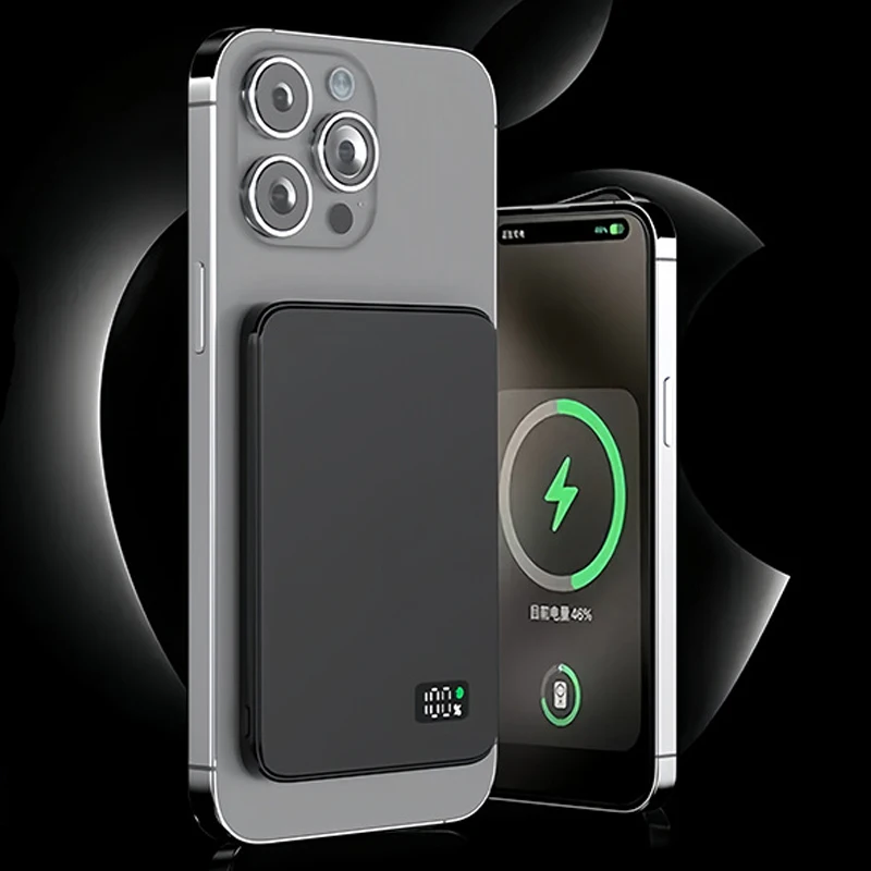 10000mAh 초박형 MagSafe 보조베터리-iPhone/Samsung/Android 휴대폰/휴대용 배터리 팩용 자기 무선 고속 충전