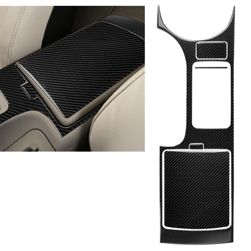 

For Nissan 350Z 2006-2009 Real Carbon Fiber Center Console Storage Box Gear Shift Panel Frame Cover Tirm Sticker Moulding Strip