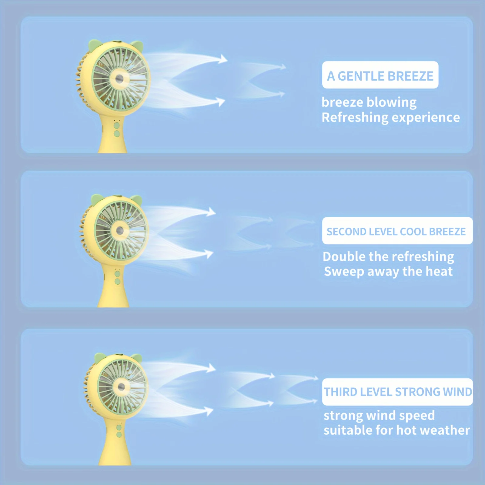 Handheld Fog Fan, Small Rechargeable Personal Cooling Fan with Portable Fog Water Function, Suitable for Indoor Travel Use 5