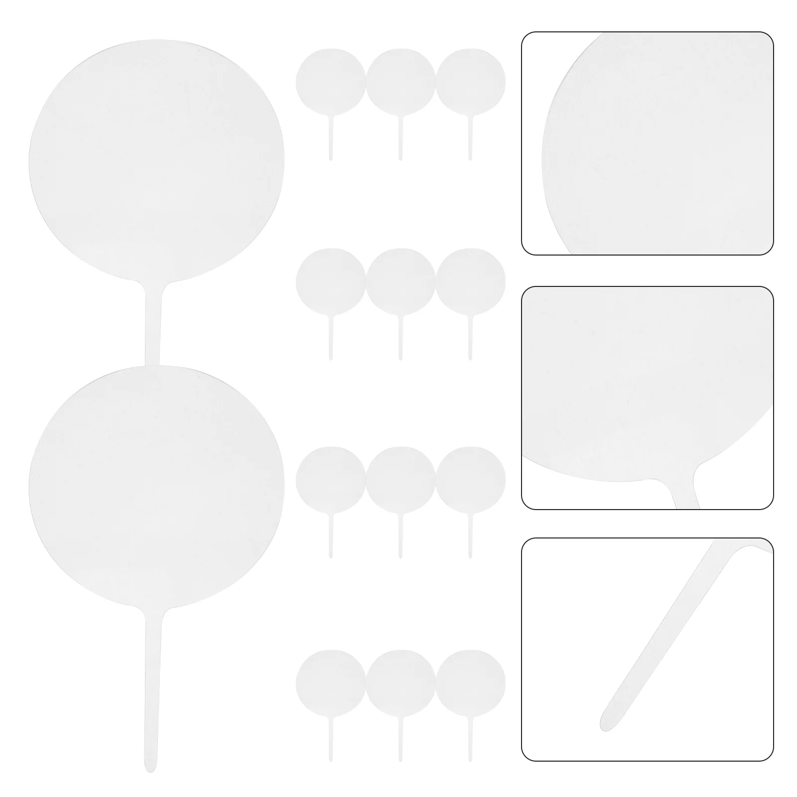 

15pcs Acrylic Cupcake Toppers Blank Birthday Cake Decorations Writable Cake Picks