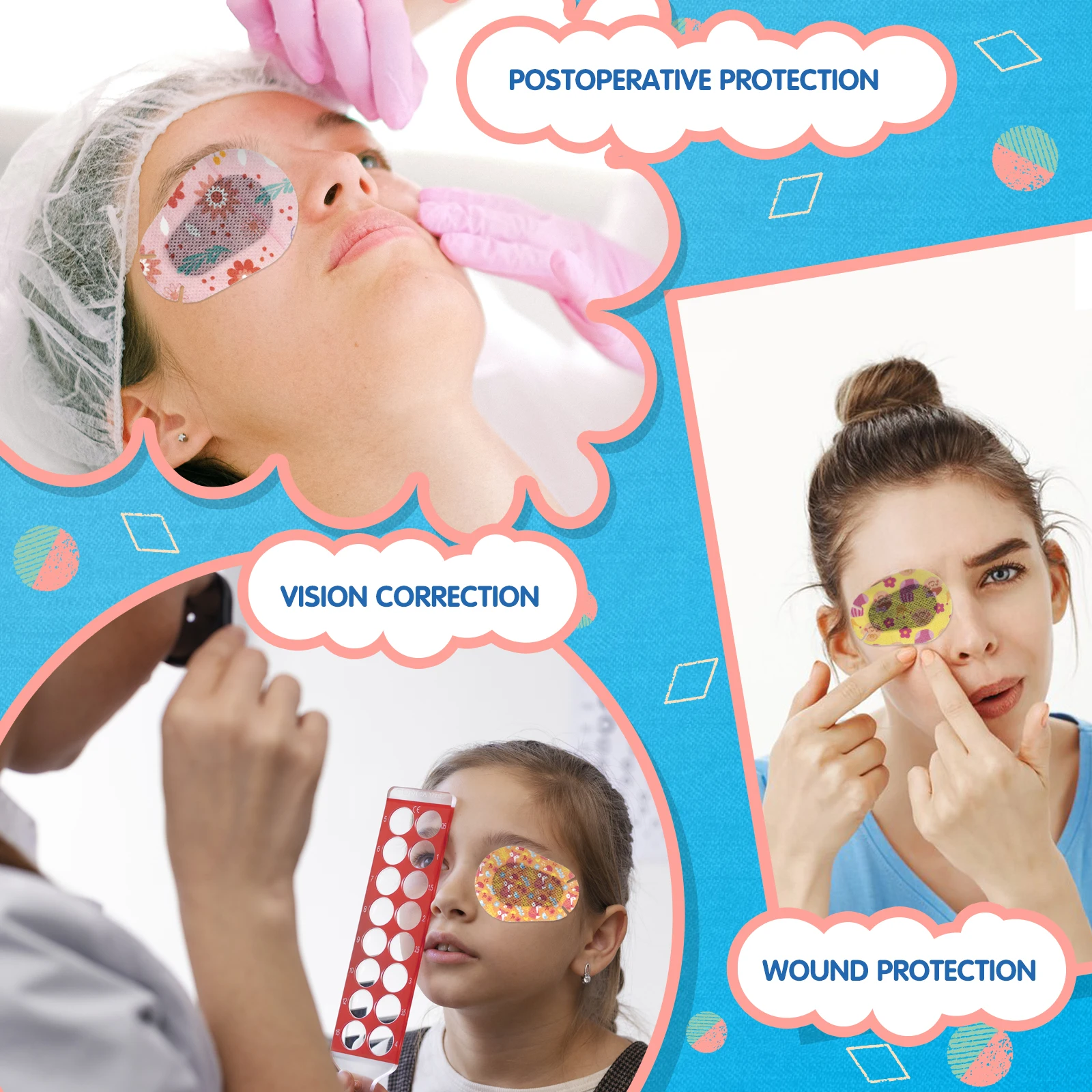 30Pcs Hot New Amblyopia Eye Patch Adhesive Eye Patches Medical Sterile Eye Pad Protect Eyesight for Kids Girls Boys Vision Care 5