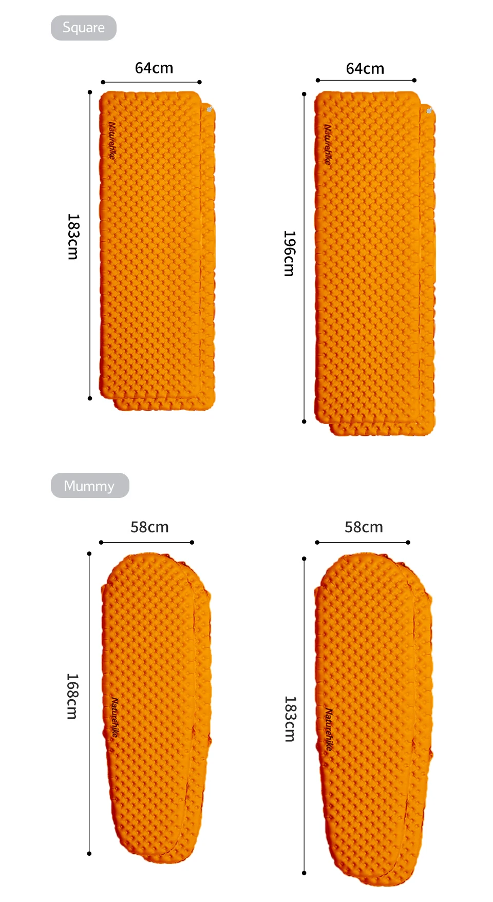 Naturehike Aufblasbare Matte Ultraleicht 5,8 Hohe R-Wert Warme Isomatte Tragbare Outdoor Camping Zelt Einzelne Feuchtigkeit-beweis Matten – Detail 9