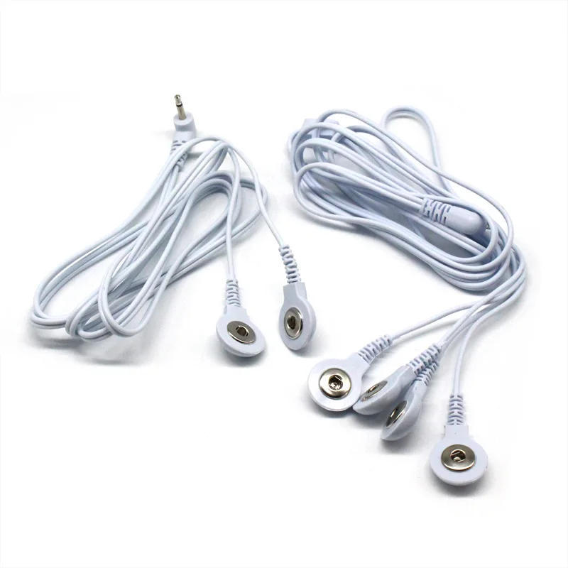 Tens Acupuncture Massager Cable 2/4 Way 3.5mm for Digital Tens Machine muscle stimulator,electrode lead wires