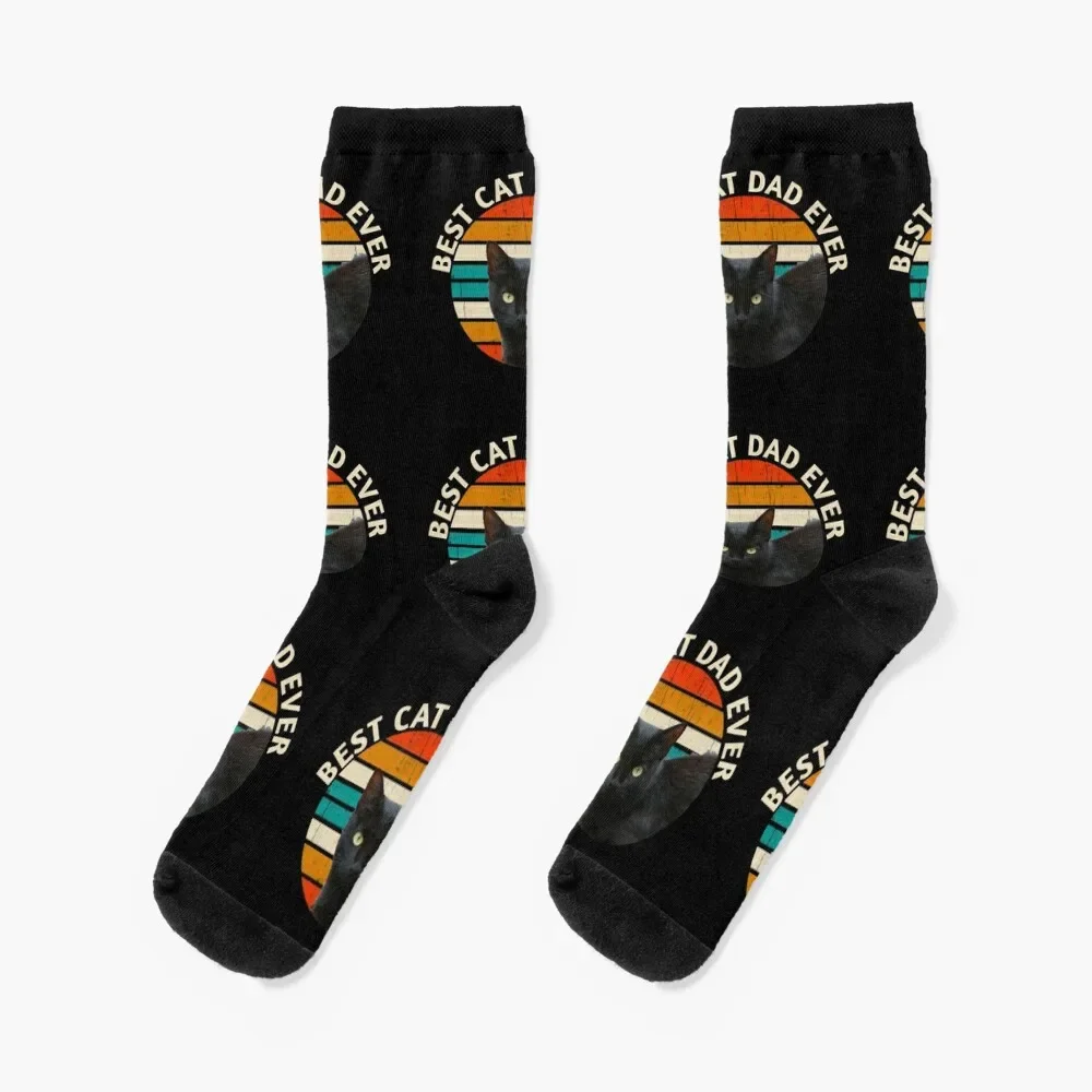 Best cat dad ever Socks fashionable winter gifts luxury Socks Girl Men's