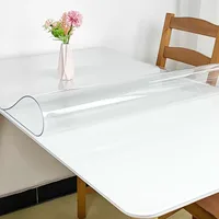 Transparent PVC table cloth waterproof, oil-resistant, washable, anti-scalding soft glass dining table wide range of use 2