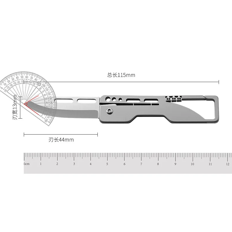 RovyVon U4 Pro, moschettone in titanio con portachiavi multiuso, clip