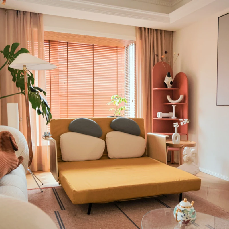 

Pebble sofa bed, living room, multifunctional, foldable small unit, internet celebrity, two person light luxury