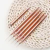 7/9/11/15/20mm Rose gold Nail Liner Brush French Stripe Painting Tools Nail Drawing Pen 4