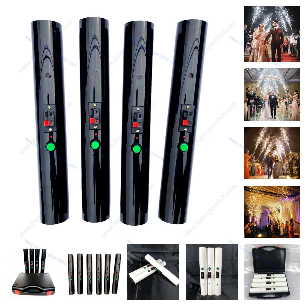 Hand Held Cold Fountain Wedding Machine Hand Hold Sparkler Shooter Marriage Bride Couple Entry Spark First Dance Dj Groom 4pcs