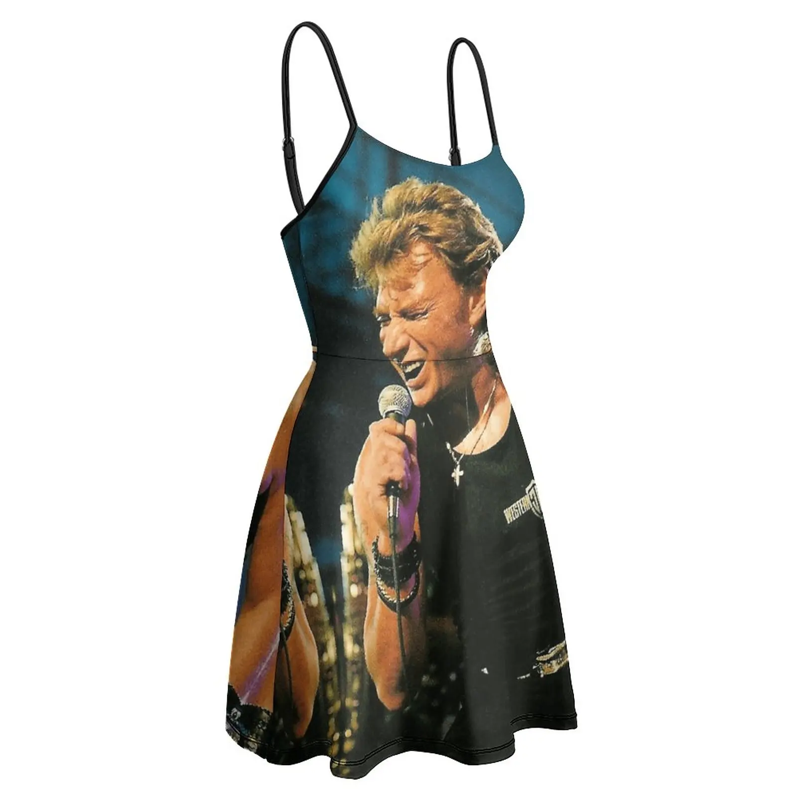 

Exotic Johnny And Hallyday Mort Women's Sling Dress Humor Graphic Clubs Woman's Dress Dresses Top Quality