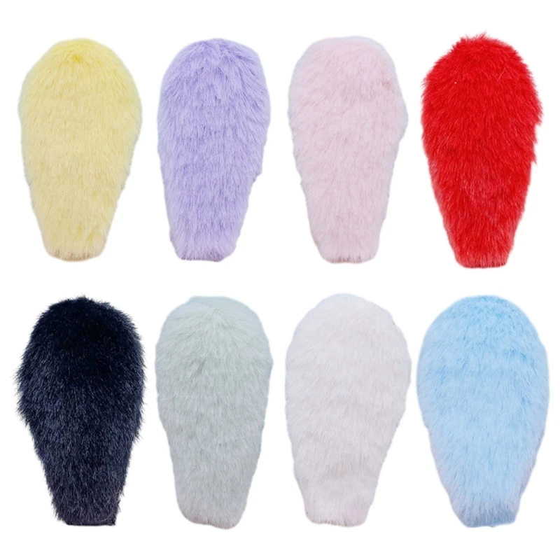 

652F DIY Bangs Hair Clip Plush Rabbit Ears Hair Barrettes Lovely Handmade Furry Hair Barrettes Hairstyle Accessories